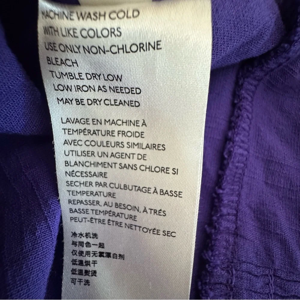 Free People One Shoulder Purple Tie Crop Top Long Sleeve Boho Romantic S - Picture 6 of 7
